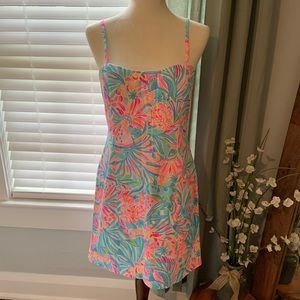 NWT Lilly Pulitzer Shellie Stretch Dress in Tropical Punch - Size 8